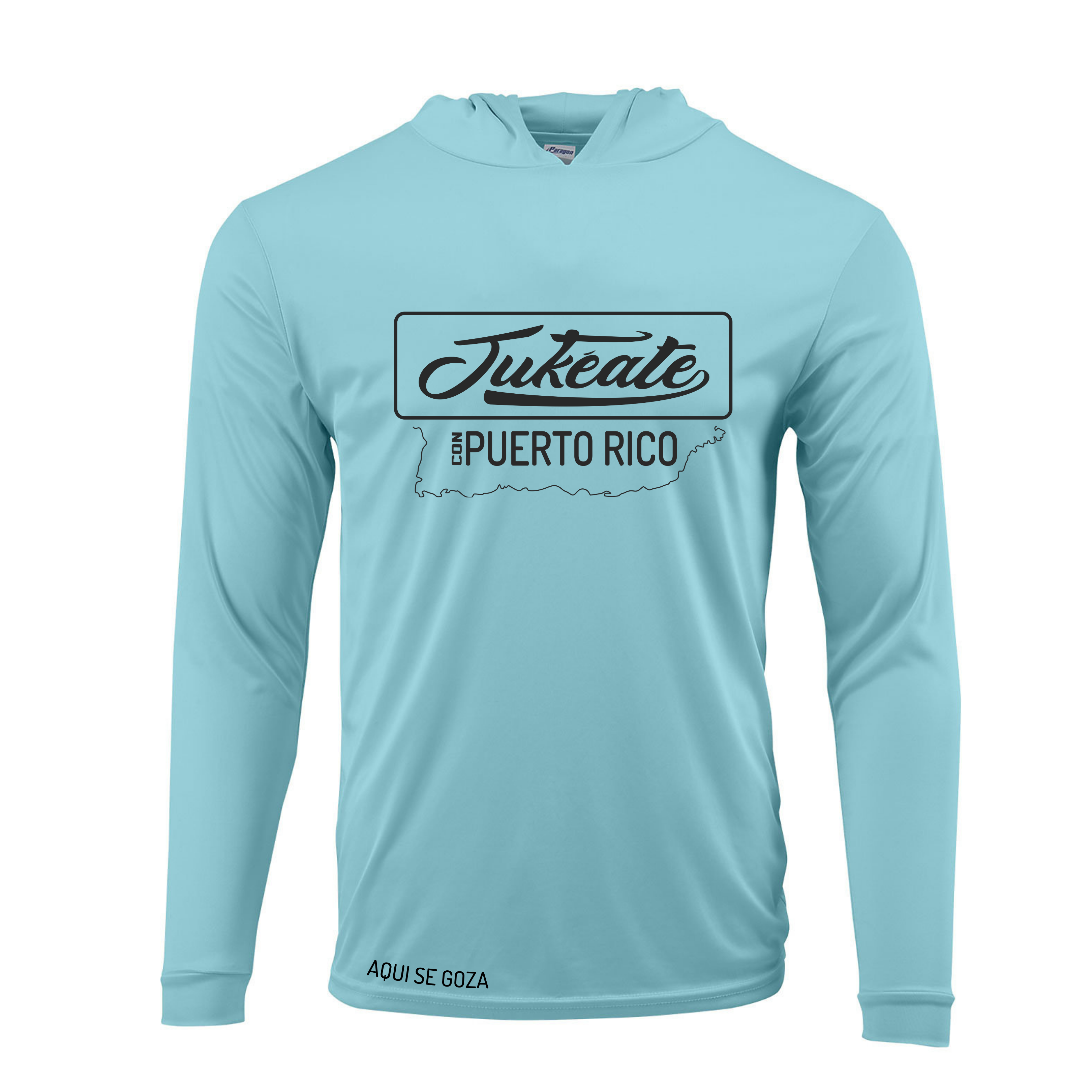 Jukeate Paragon - Bahama Adult Long Sleeve Hooded Performance Tee