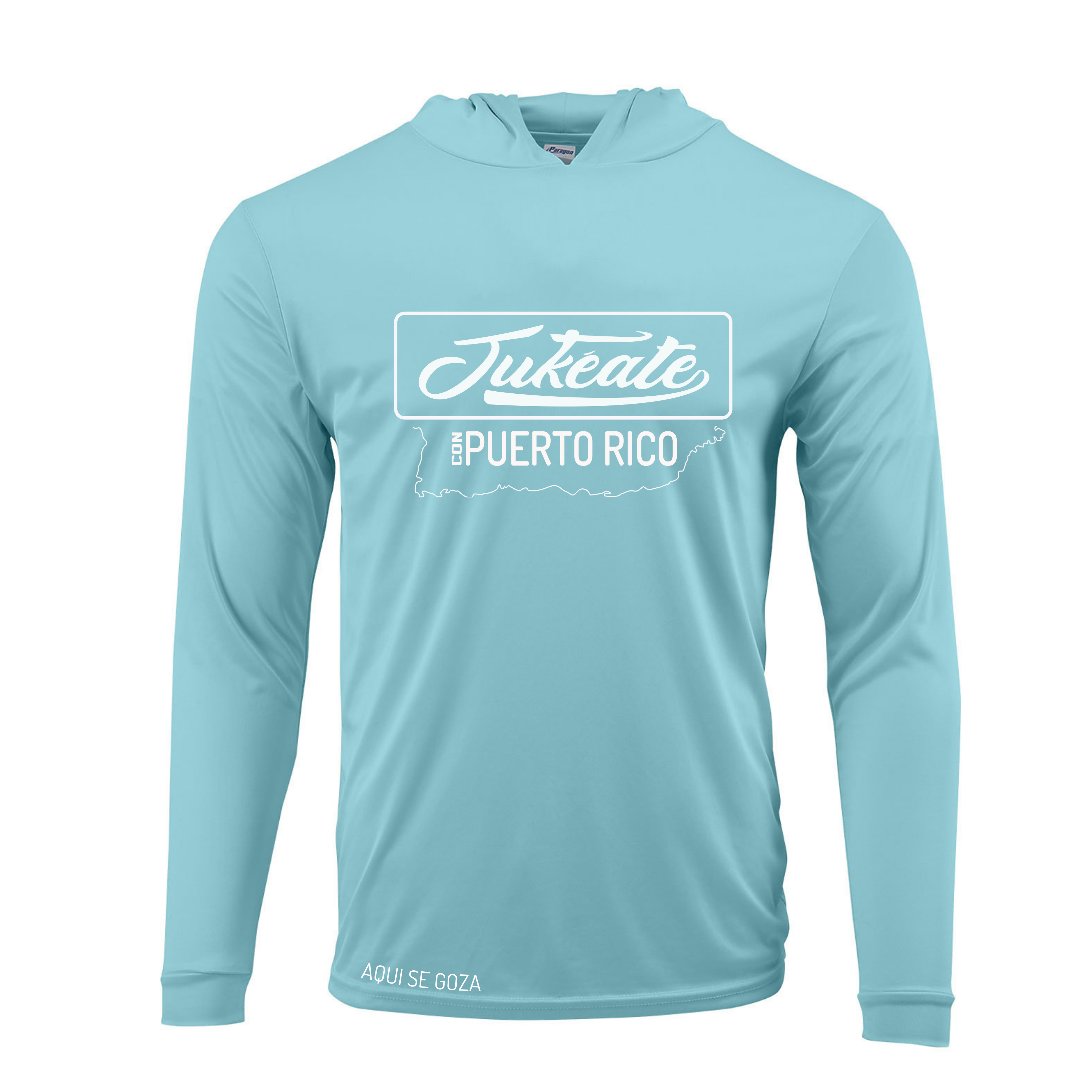 Jukeate Paragon - Bahama Adult Long Sleeve Hooded Performance Tee