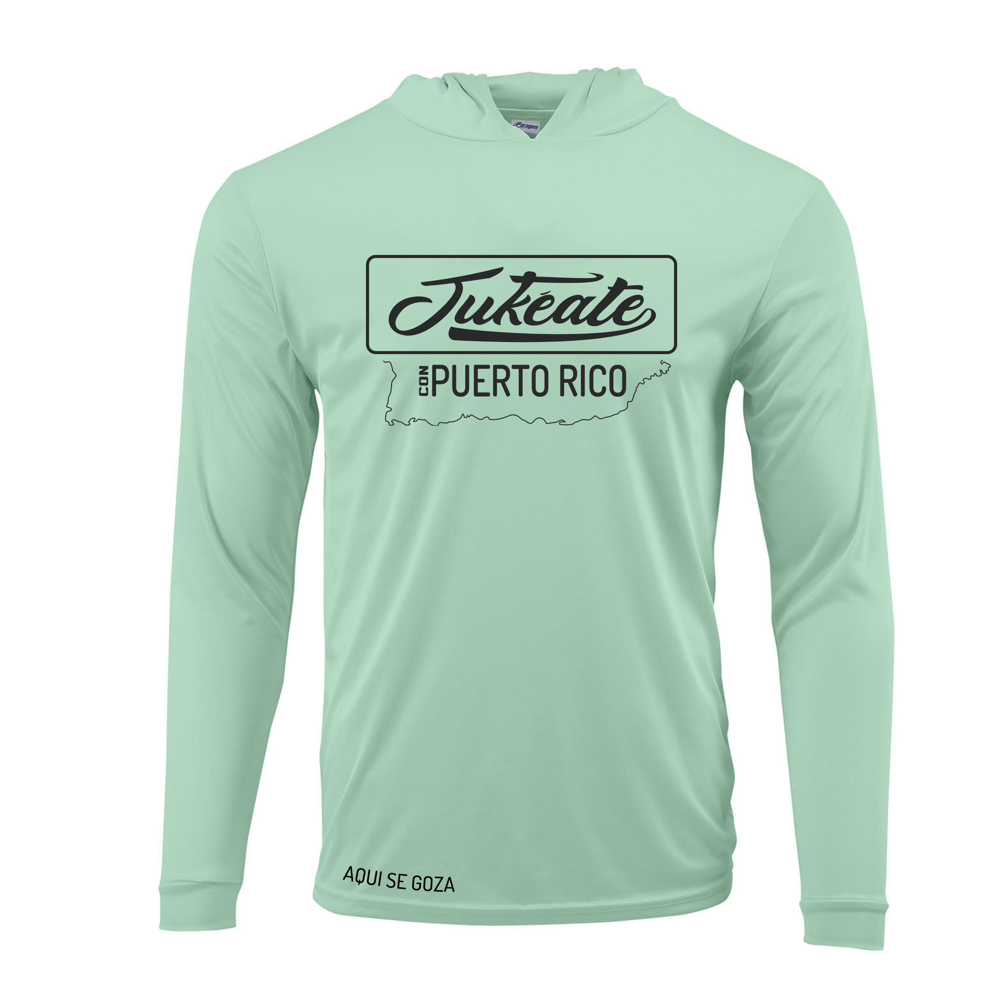 Jukeate Paragon - Bahama Adult Long Sleeve Hooded Performance Tee