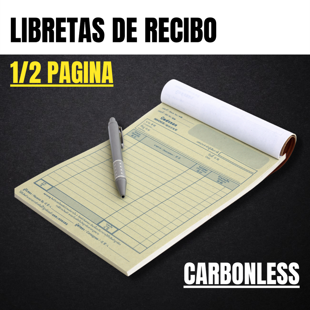 Libreta de Recibos 1/2 Pagina