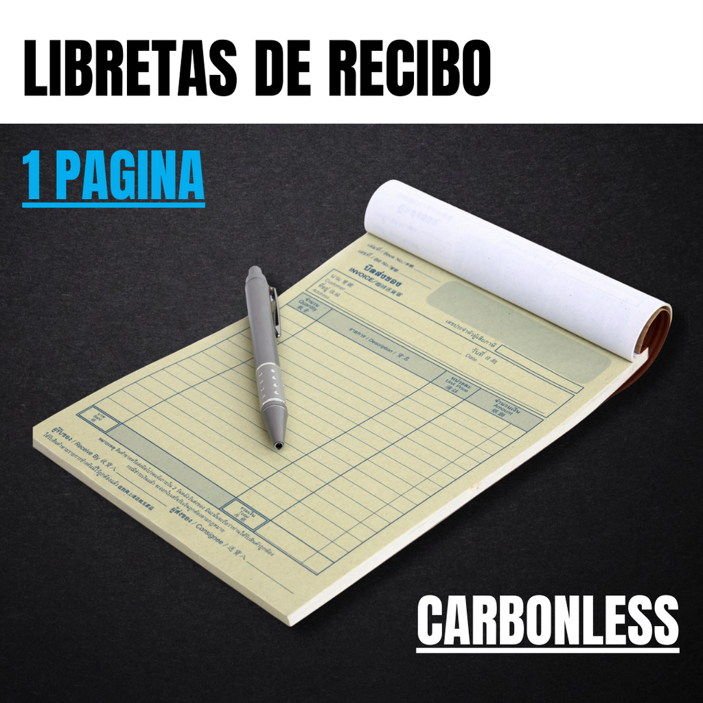 Libreta de Recibos Página Entera