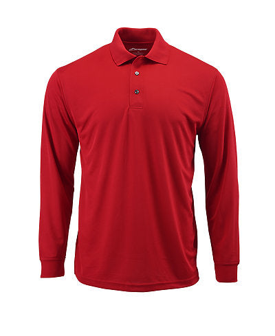 SM0110 PARAGON - Prescott Adult Mini Mesh Long Sleeve Performance Polo